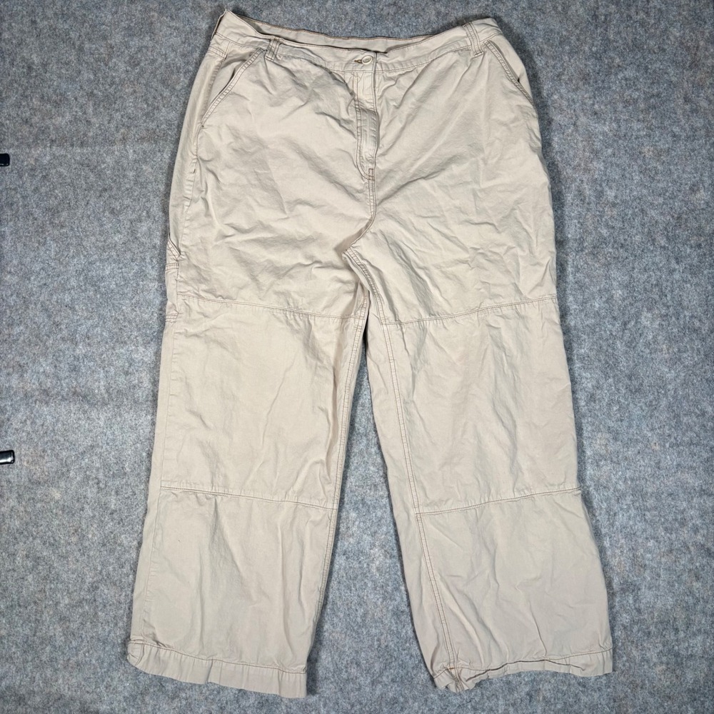 Collusion Cargo Carpenter Pants Womens 18 Khaki Baggy Wide Leg Relaxed Utility